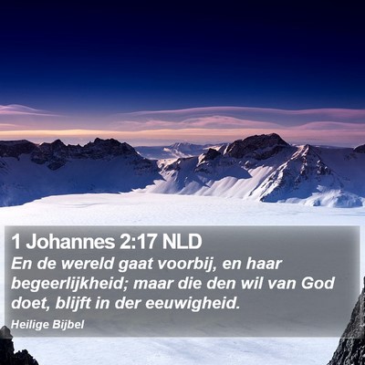 1 Johannes 2:17 NLD Bible Verse Image
