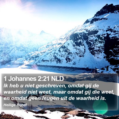 1 Johannes 2:21 NLD Bible Verse Image