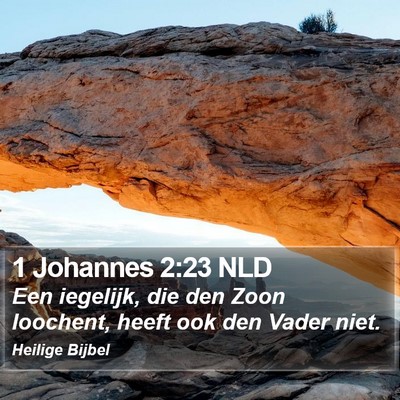 1 Johannes 2:23 NLD Bible Verse Image