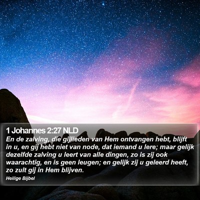 1 Johannes 2:27 NLD Bible Verse Image