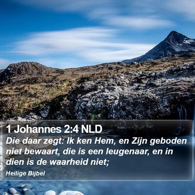 1 Johannes 2:4 NLD Bible Verse Image