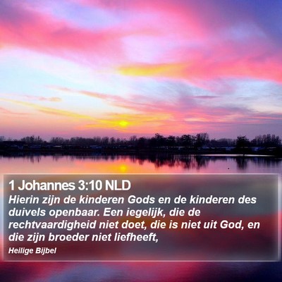 1 Johannes 3:10 NLD Bible Verse Image