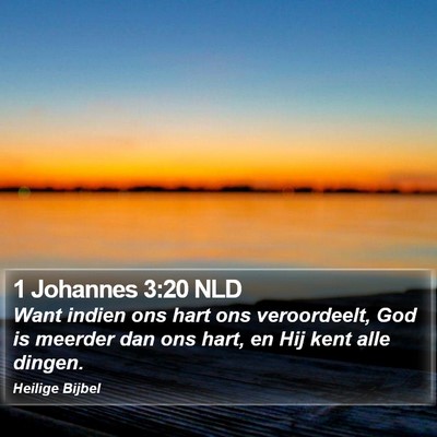 1 Johannes 3:20 NLD Bible Verse Image