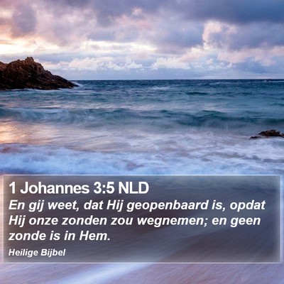 1 Johannes 3:5 NLD Bible Verse Image