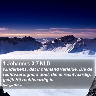 1 Johannes 3:7 NLD Bible Verse Image