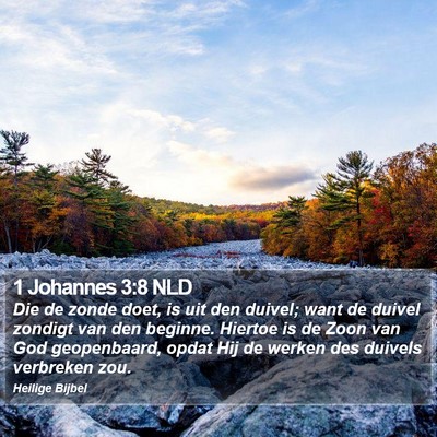 1 Johannes 3:8 NLD Bible Verse Image