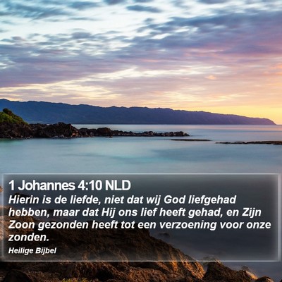 1 Johannes 4:10 NLD Bible Verse Image