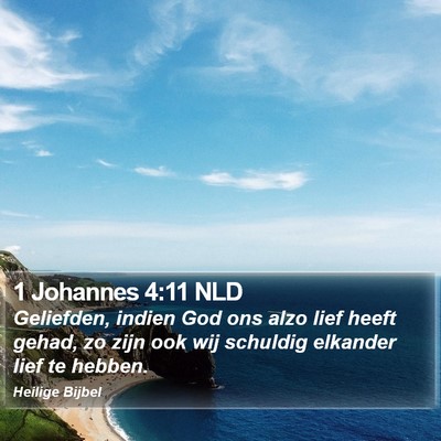 1 Johannes 4:11 NLD Bible Verse Image