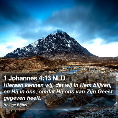 1 Johannes 4:13 NLD Bible Verse Image