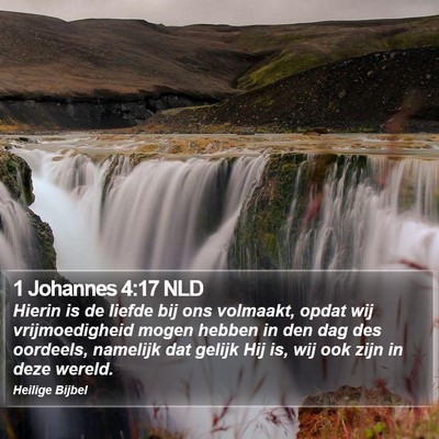 1 Johannes 4:17 NLD Bible Verse Image