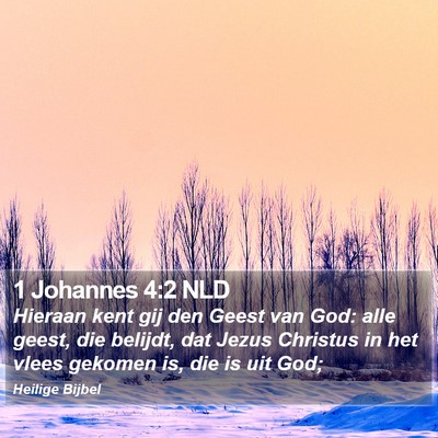 1 Johannes 4:2 NLD Bible Verse Image