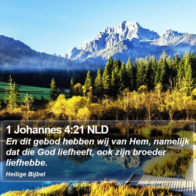 1 Johannes 4:21 NLD Bible Verse Image