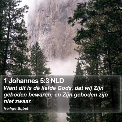 1 Johannes 5:3 NLD Bible Verse Image