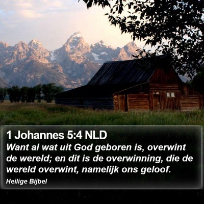 1 Johannes 5:4 NLD Bible Verse Image