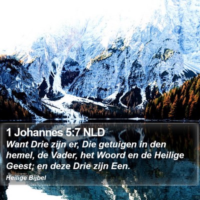1 Johannes 5:7 NLD Bible Verse Image