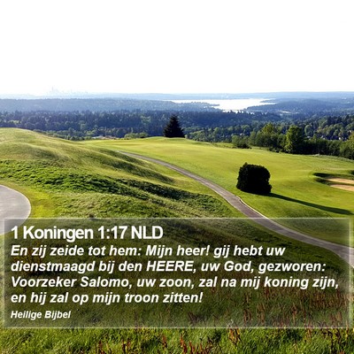 1 Koningen 1:17 NLD Bible Verse Image