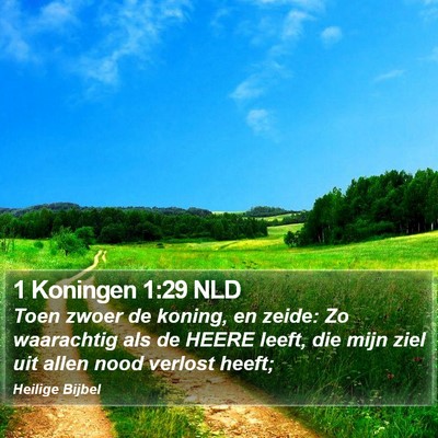 1 Koningen 1:29 NLD Bible Verse Image