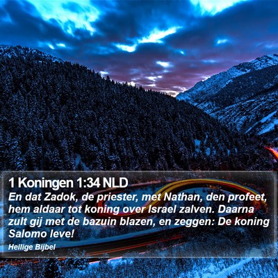 1 Koningen 1:34 NLD Bible Verse Image