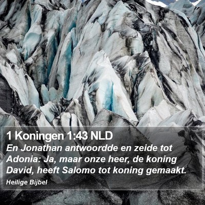 1 Koningen 1:43 NLD Bible Verse Image