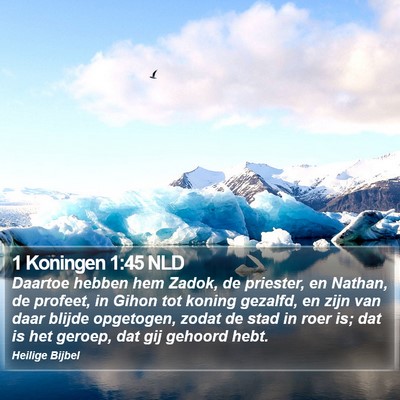 1 Koningen 1:45 NLD Bible Verse Image