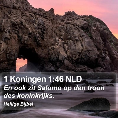 1 Koningen 1:46 NLD Bible Verse Image