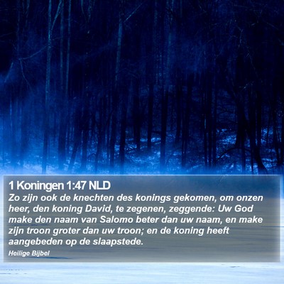 1 Koningen 1:47 NLD Bible Verse Image