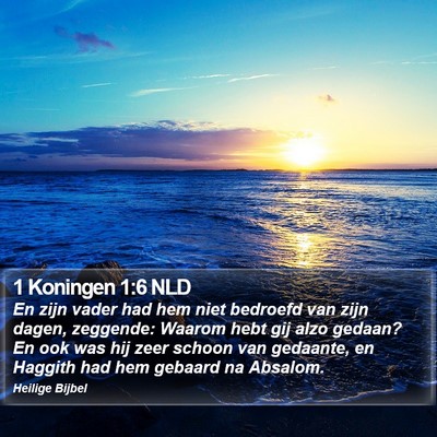 1 Koningen 1:6 NLD Bible Verse Image