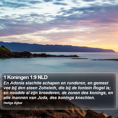 1 Koningen 1:9 NLD Bible Verse Image