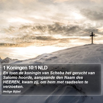 1 Koningen 10:1 NLD Bible Verse Image