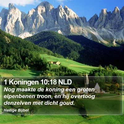 1 Koningen 10:18 NLD Bible Verse Image