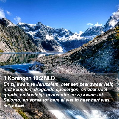 1 Koningen 10:2 NLD Bible Verse Image