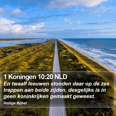 1 Koningen 10:20 NLD Bible Verse Image