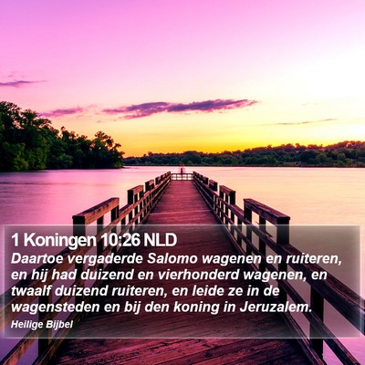 1 Koningen 10:26 NLD Bible Verse Image