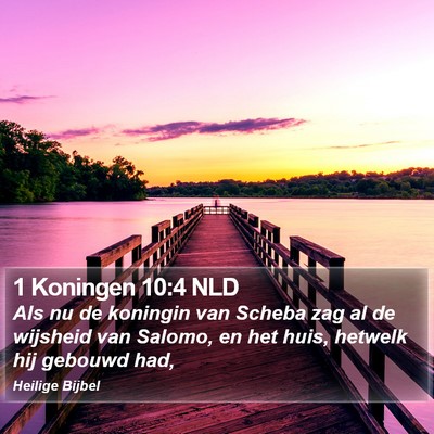 1 Koningen 10:4 NLD Bible Verse Image