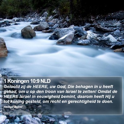 1 Koningen 10:9 NLD Bible Verse Image