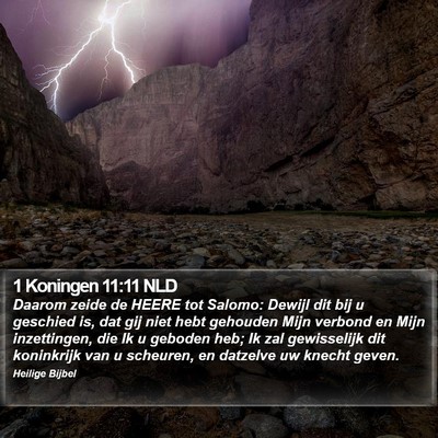 1 Koningen 11:11 NLD Bible Verse Image