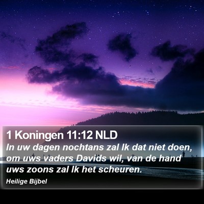 1 Koningen 11:12 NLD Bible Verse Image