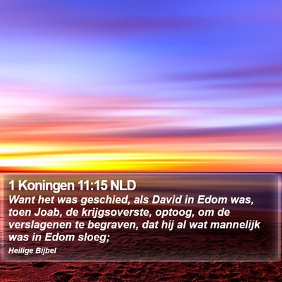1 Koningen 11:15 NLD Bible Verse Image