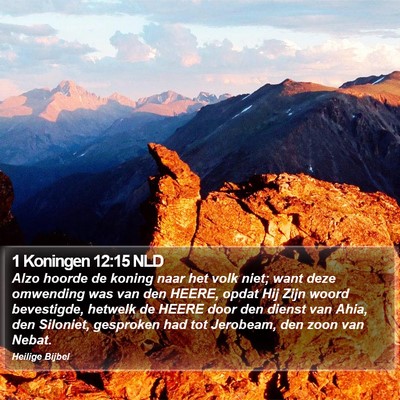 1 Koningen 12:15 NLD Bible Verse Image