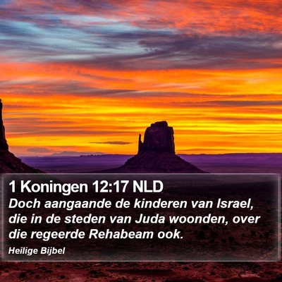 1 Koningen 12:17 NLD Bible Verse Image
