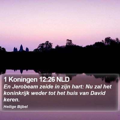 1 Koningen 12:26 NLD Bible Verse Image