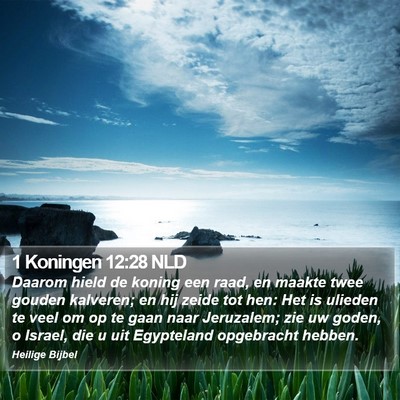1 Koningen 12:28 NLD Bible Verse Image