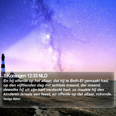 1 Koningen 12:33 NLD Bible Verse Image