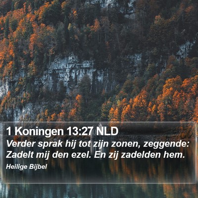 1 Koningen 13:27 NLD Bible Verse Image