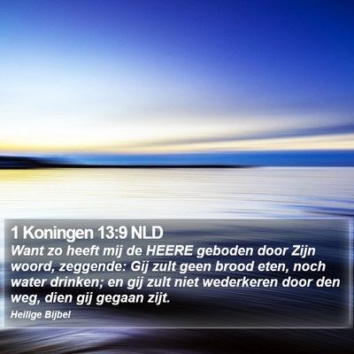 1 Koningen 13:9 NLD Bible Verse Image
