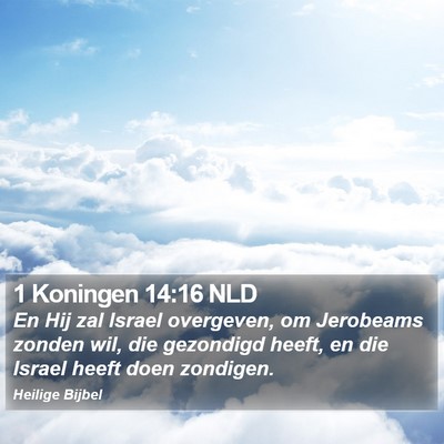 1 Koningen 14:16 NLD Bible Verse Image