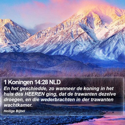 1 Koningen 14:28 NLD Bible Verse Image