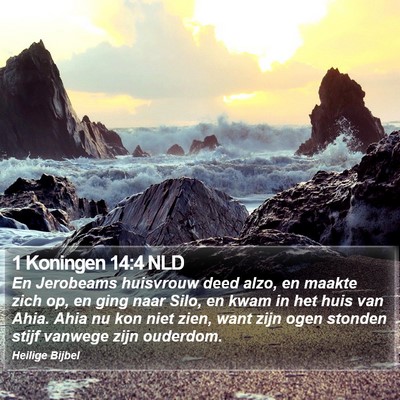 1 Koningen 14:4 NLD Bible Verse Image
