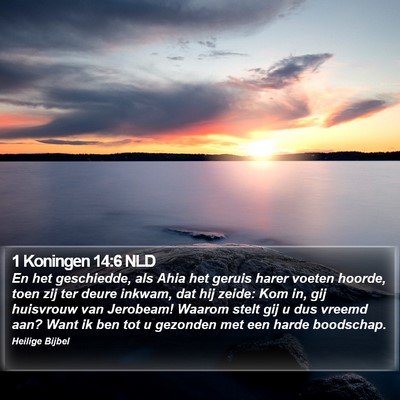 1 Koningen 14:6 NLD Bible Verse Image
