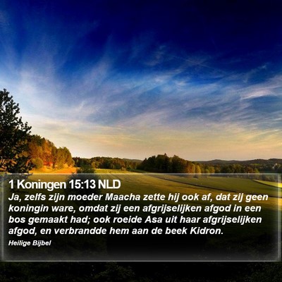1 Koningen 15:13 NLD Bible Verse Image